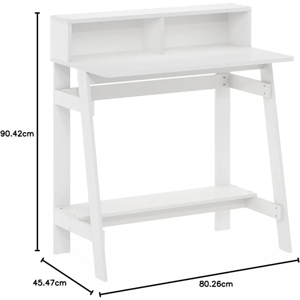 Simplistic A Frame Computer Desk, Regular, White