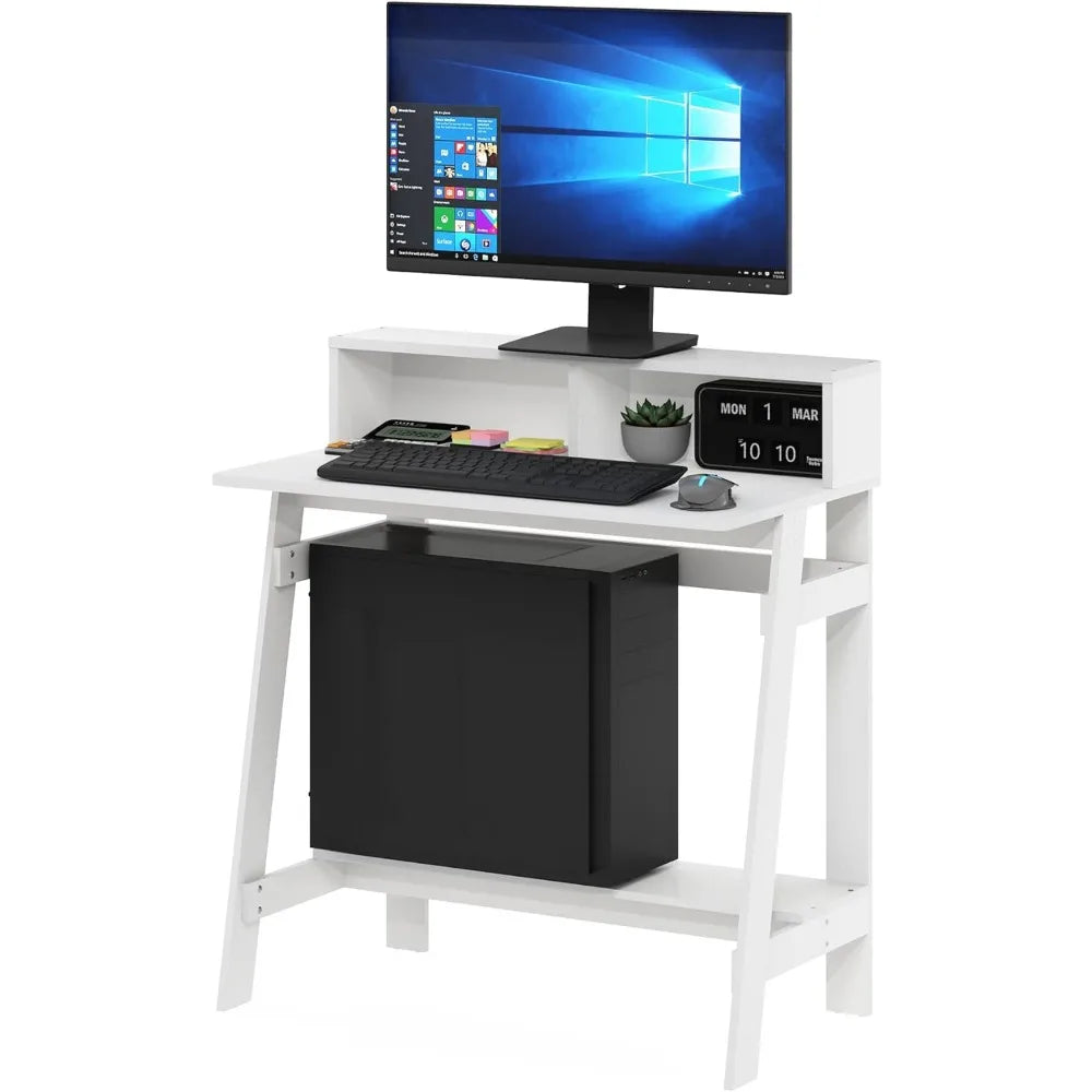 Simplistic A Frame Computer Desk, Regular, White