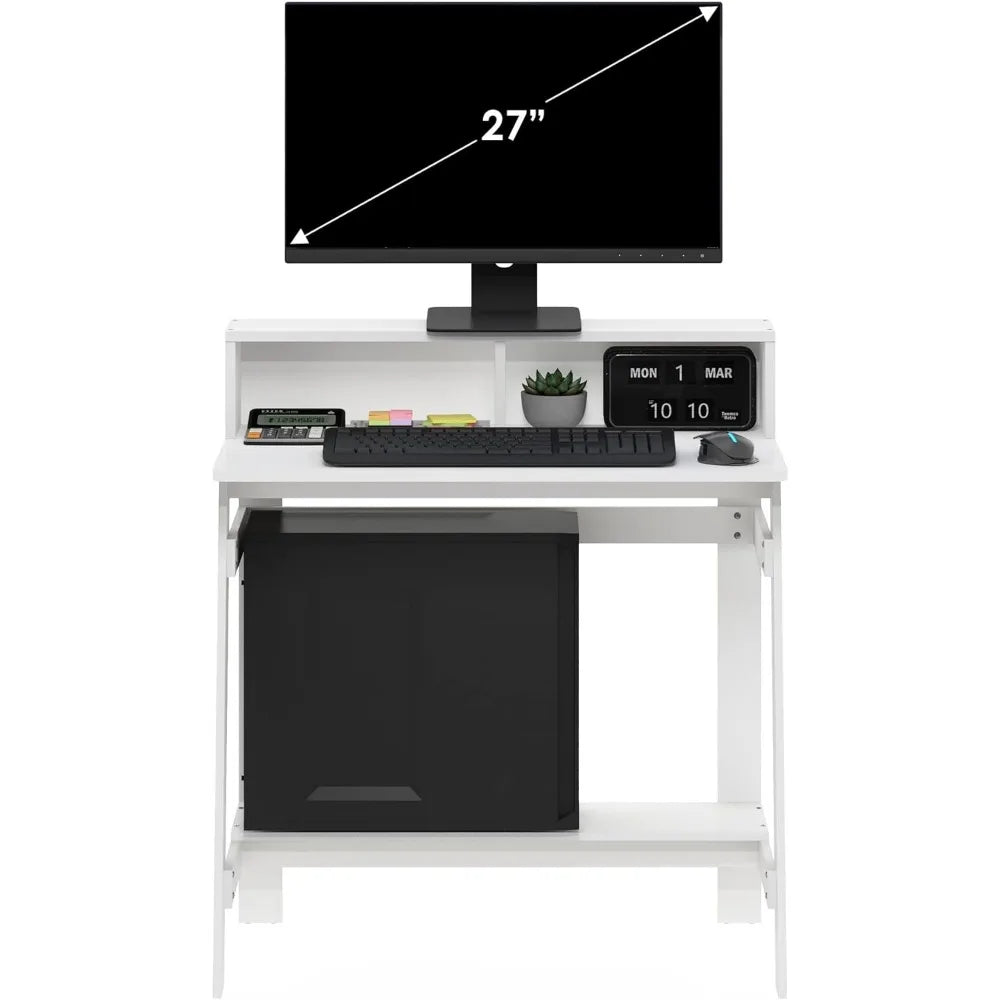 Simplistic A Frame Computer Desk, Regular, White